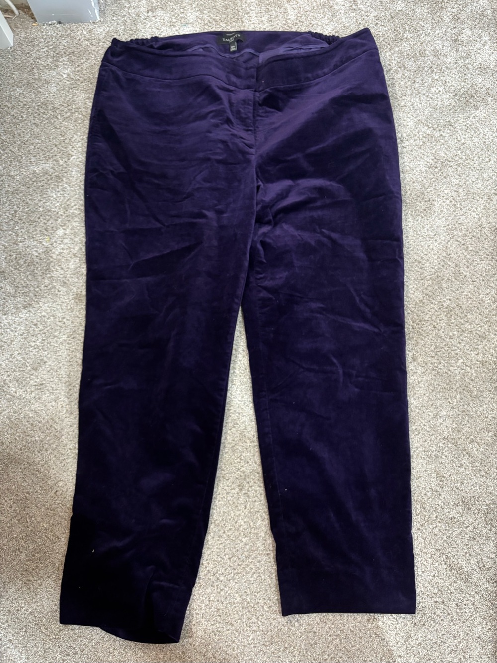 TALBOTS HAMPSHIRE ANKLE PANTS PURPLE
VELVET ELASTIC BAND SIZE 18W PLUS SIZE